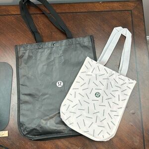 Black and white lululemon bags